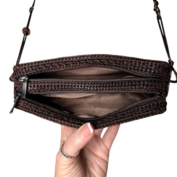 Vintage Coconut Shell Crossbody Bag Boho Island Handmade Purse - Picture 7 of 9